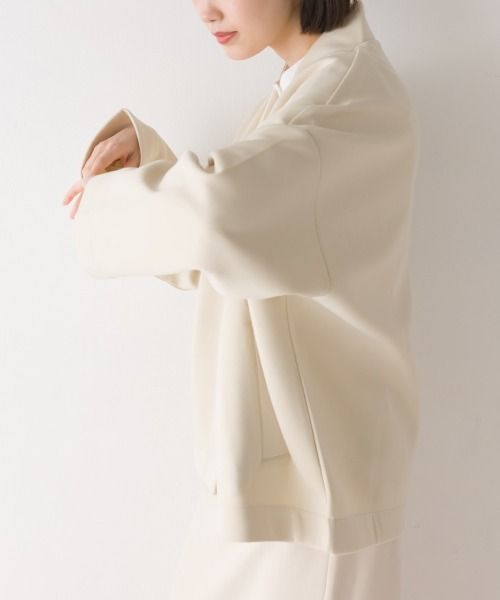 「OMNES」 ジップアップブルゾン FREE アイボリー レディース_画像3