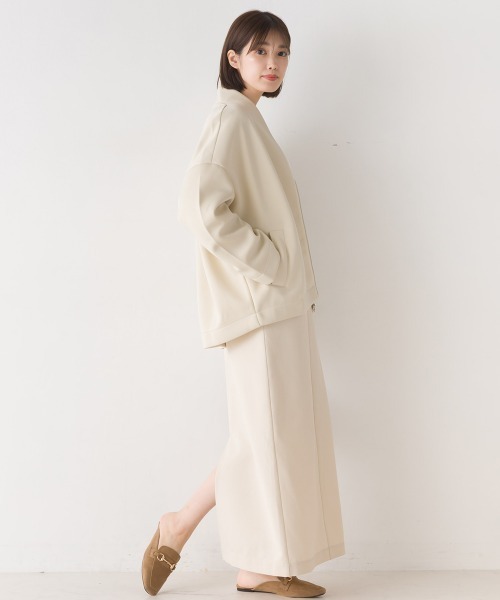 「OMNES」 ジップアップブルゾン FREE アイボリー レディース_画像5