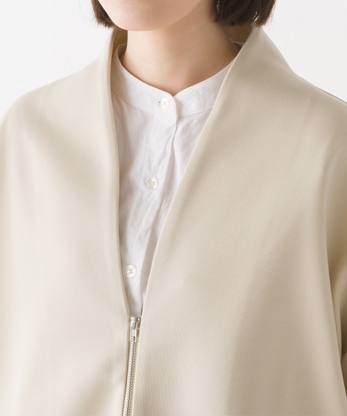 「OMNES」 ジップアップブルゾン FREE アイボリー レディース_画像8