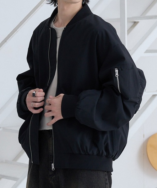 MONO-MART ma1 ma-1 「撥水」ナイロンストレッチオーバーサイズMA-1