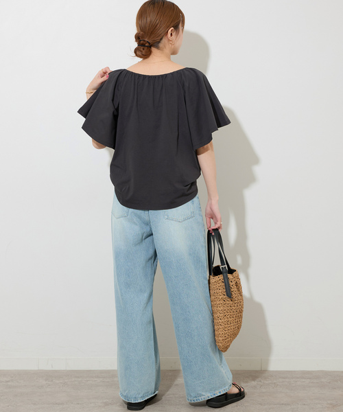 「JOURNAL STANDARD relume」 半袖カットソー FREE ブラック レディース_画像3