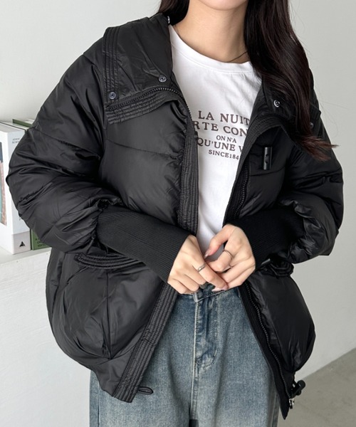 CLEA ダウンコート ダウンジャケット ビッグカラーファーブルゾン