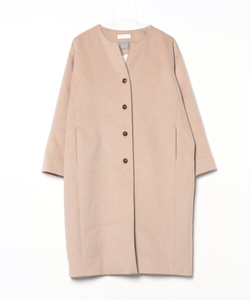 かぐれ ノーカラーコート FREE ベージュ レディース : ZOZOTOWN Yahoo