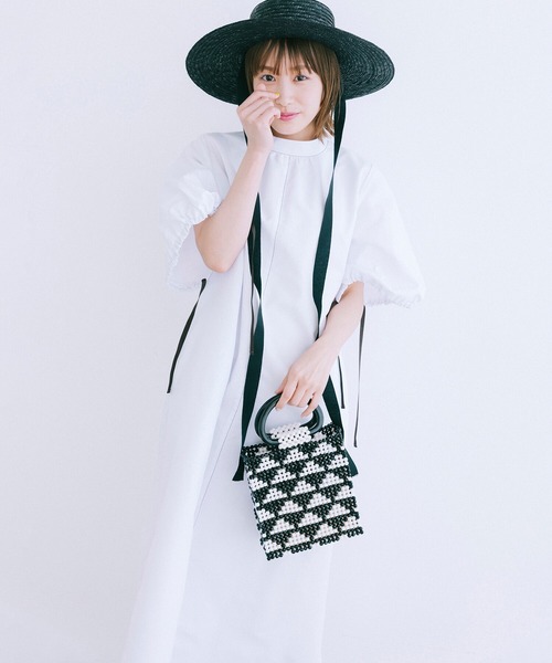 「haco!」 半袖ワンピース X-LARGE ネイビー レディース_画像4