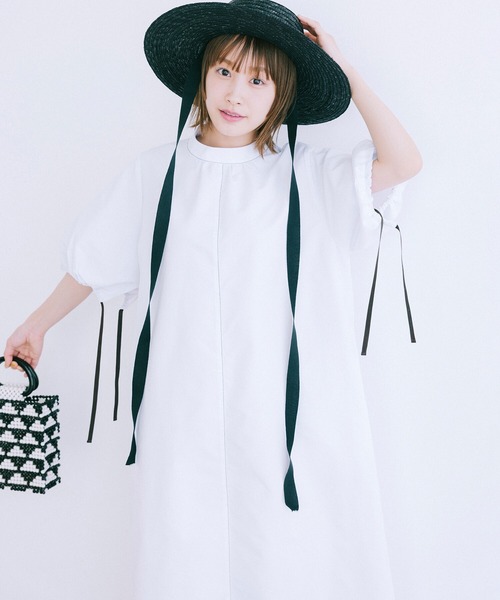 「haco!」 半袖ワンピース X-LARGE ネイビー レディース_画像5