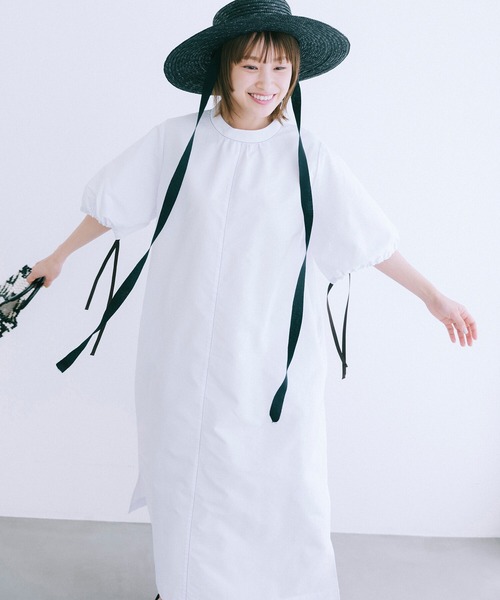 「haco!」 半袖ワンピース X-LARGE ネイビー レディース_画像6