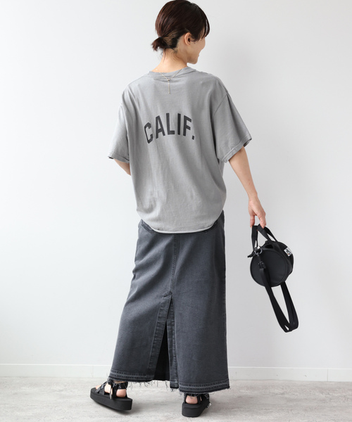 「THE DAY ON THE BEACH」 半袖Tシャツ FREE グレー レディース_画像2