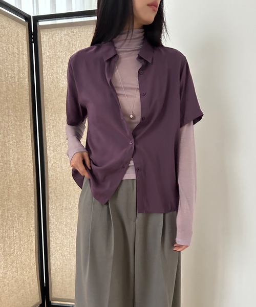 「Didot.showroom」 半袖シャツ FREE ブラック レディース_画像2