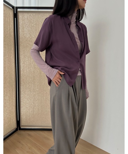 「Didot.showroom」 半袖シャツ FREE ブラック レディース_画像3