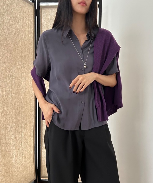 「Didot.showroom」 半袖シャツ FREE ブラック レディース_画像5