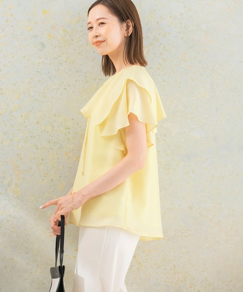 「URBAN RESEARCH ROSSO WOMEN」 半袖ブラウス FREE ブラック レディースの画像