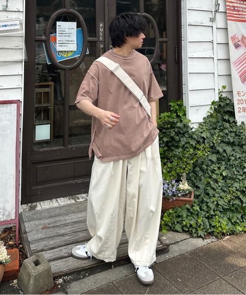 「ADAMASTE」 半袖Tシャツ LARGE チャコールグレー メンズ_画像3