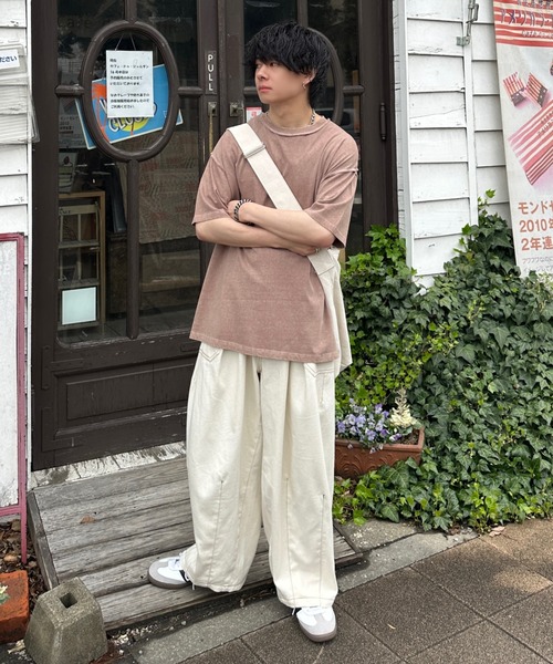 「ADAMASTE」 半袖Tシャツ LARGE チャコールグレー メンズ_画像6