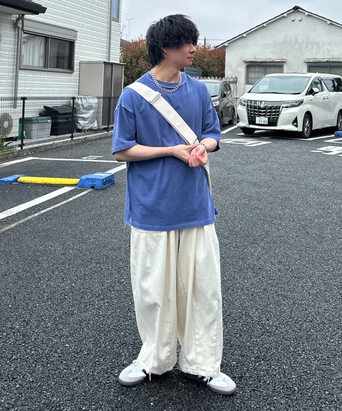 「ADAMASTE」 半袖Tシャツ LARGE チャコールグレー メンズ_画像8