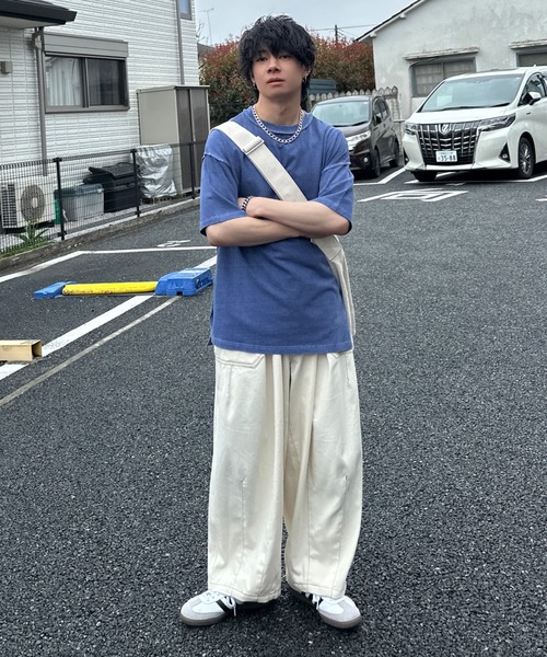 「ADAMASTE」 半袖Tシャツ LARGE チャコールグレー メンズ_画像9