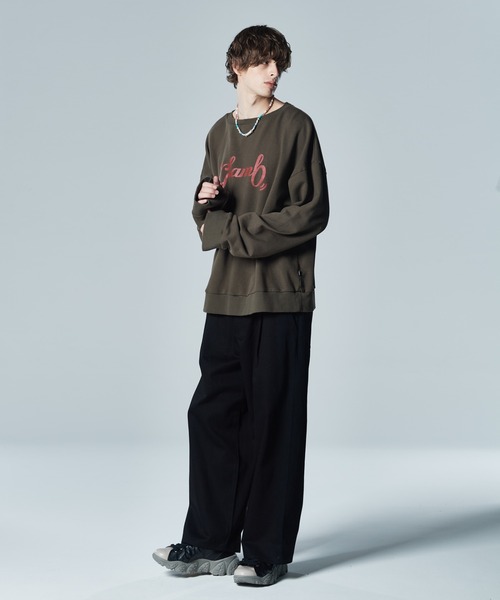 glamb / スウェット/L/ポリエステル/BLK/GB0321/CS03// glamb（グラム） スウェットカットソー L ブラック メンズ : ZOZOTOWN