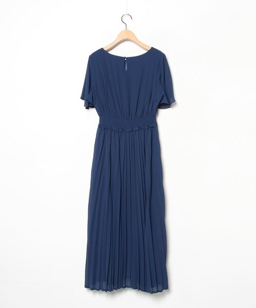 「PourVous」 半袖ワンピース M ネイビー レディース_画像2