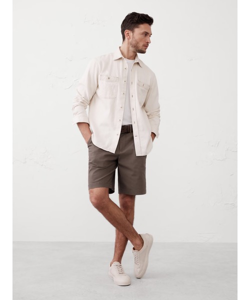 「BANANA REPUBLIC FACTORY STORE」 ショートパンツ 34 アイボリー メンズ_画像6