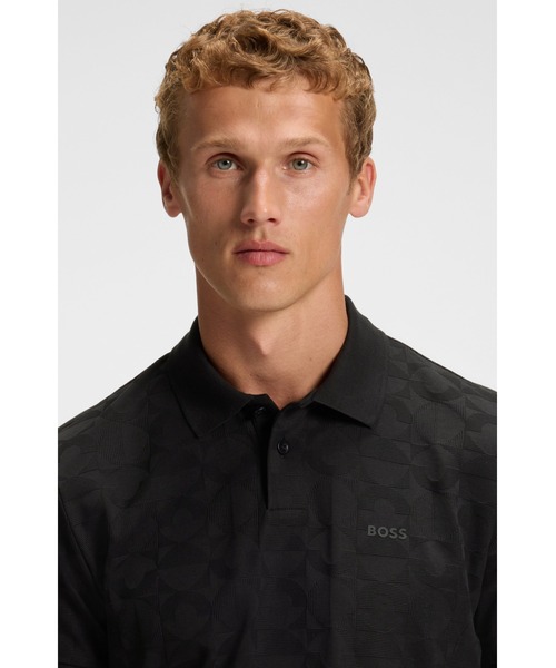 BOSS（HUGO BOSS） ポロシャツ 半袖 コットン サークルジャカード