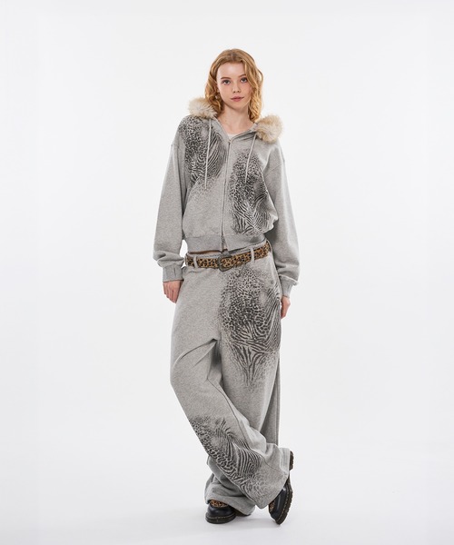 WISH FOR EVER（ウィッシュフォーエバー） パーカー ZEBRA ＆ LEOPARD