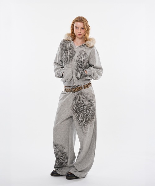 WISH FOR EVER（ウィッシュフォーエバー） パーカー ZEBRA ＆ LEOPARD