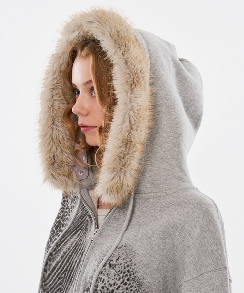 WISH FOR EVER（ウィッシュフォーエバー） パーカー ZEBRA ＆ LEOPARD