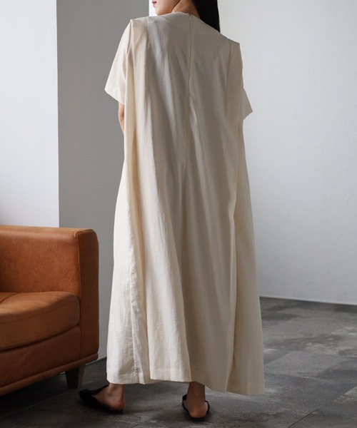 「r.」 半袖ワンピース FREE ライトベージュ レディース_画像3