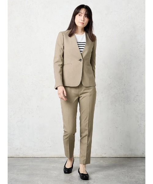 ARTS&SCIENCE カーキ ノーカラージャケット Perfect Suit FActory（パーフェクト スーツ ファクトリー