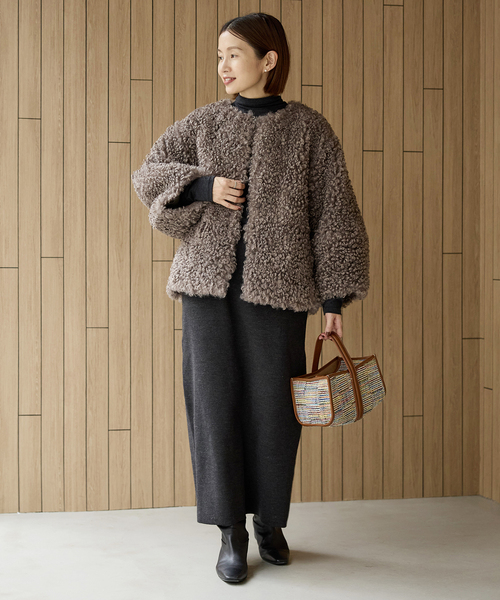 IENA コート アウター 「WEB限定/追加」TISSAVELファーブルゾン