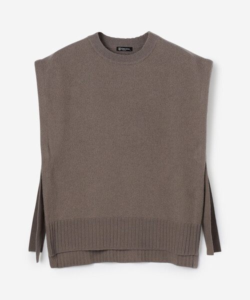 「ORCIVAL」 ニットベスト 1 グレイッシュベージュ レディース_画像2