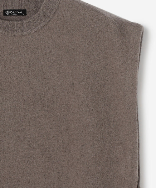 「ORCIVAL」 ニットベスト 1 グレイッシュベージュ レディース_画像5