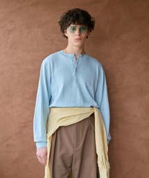 soerte セーター ニット Lame Blend Henley Neck Knit / ラメブレンド