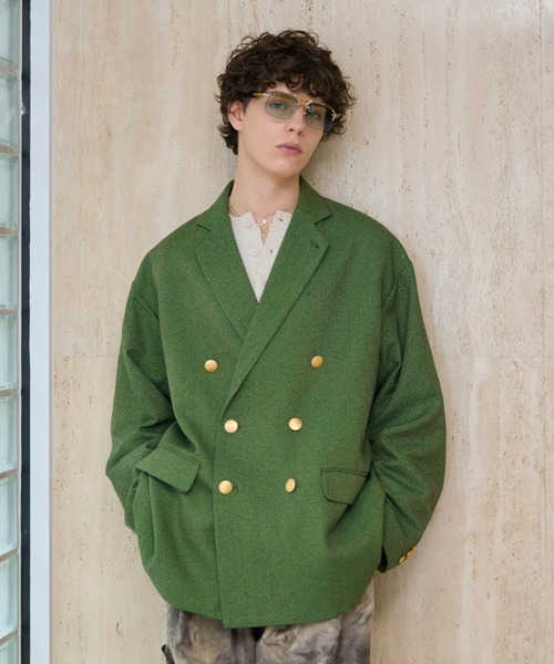 soerte セーター ニット Lame Blend Henley Neck Knit / ラメブレンド