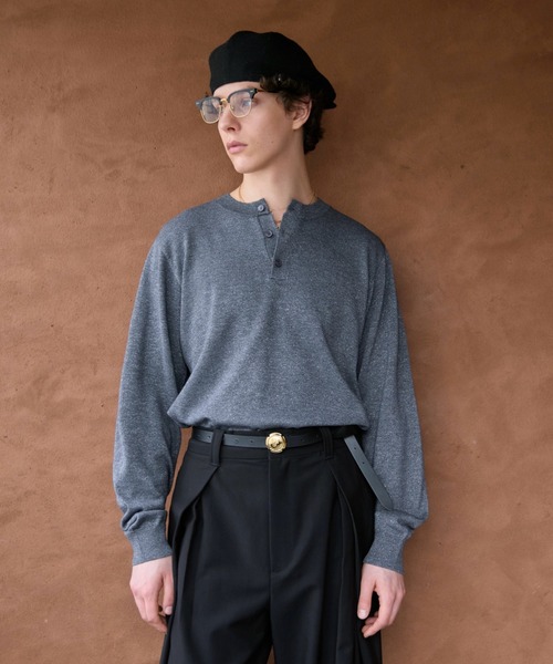 イ*ゴ様 Lame Blend Henley Neck Knit SOERTE soerte セーター ニット Lame Blend Henley Neck Knit / ラメブレンド