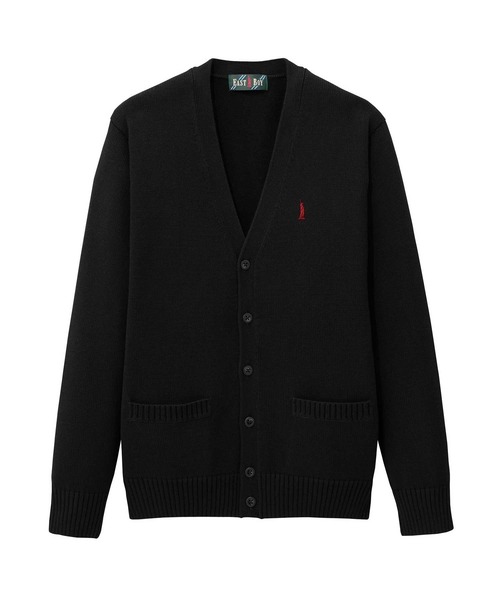 イーストボーイ 綿カーディガン 7G ブラック 制服 スクール ニット 黒 カーディガン 綿 7G スクール ニット 中学生 高校生（カーディガン