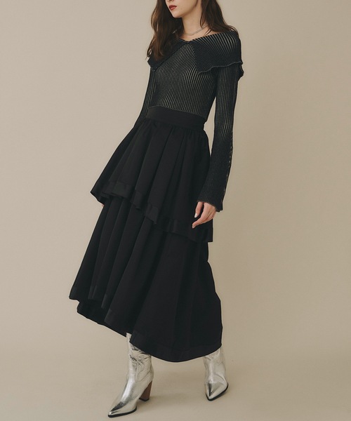 「VIOLETTA」 長袖ニット FREE ブラック レディース_画像9