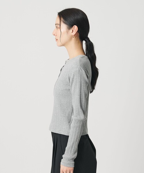 ランダムリブヘンリールーズトップス BEAUTY&YOUTH UNITED ARROWS｜【WEB限定】ランダムリブ ヘンリーネック