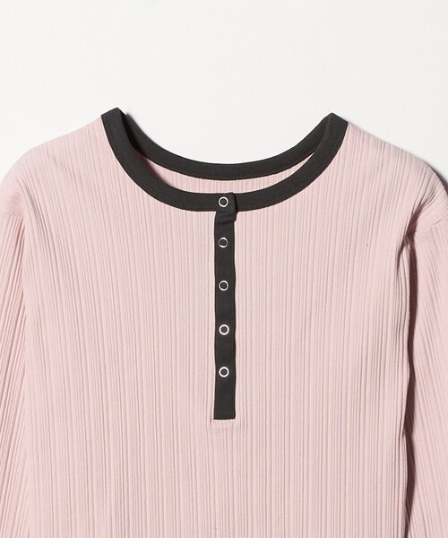 H BEAUTY&amp;YOUTHヘンリーネックリブニットソー A BEAUTY&YOUTH UNITED ARROWS｜【WEB限定】ランダムリブ ヘンリーネック