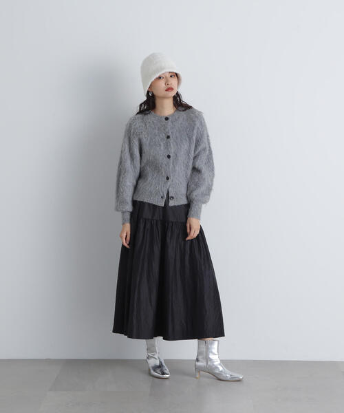 「N.（N. Natural Beauty Basic）」 ニットカーディガン MEDIUM グレー レディース_画像6