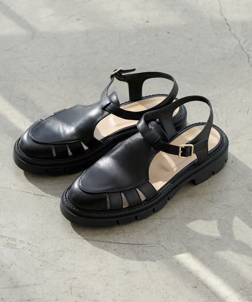 サンダル レディース 厚底 CORSO ROMA 9 ベルト グルカサンダル 黒 サンダル レディース 厚底 CORSO ROMA 9 ベルト グルカサンダル 黒