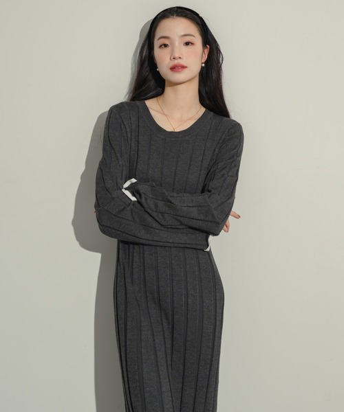 「NEUNA」 ニットワンピース FREE アイボリー レディース_画像3