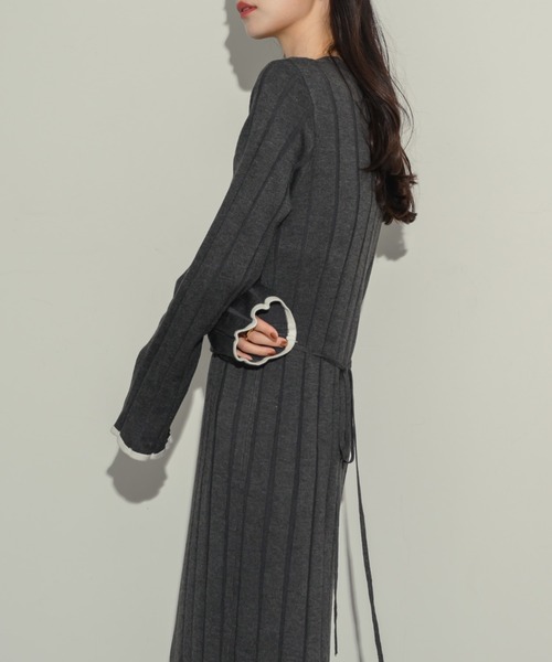 「NEUNA」 ニットワンピース FREE アイボリー レディース_画像6