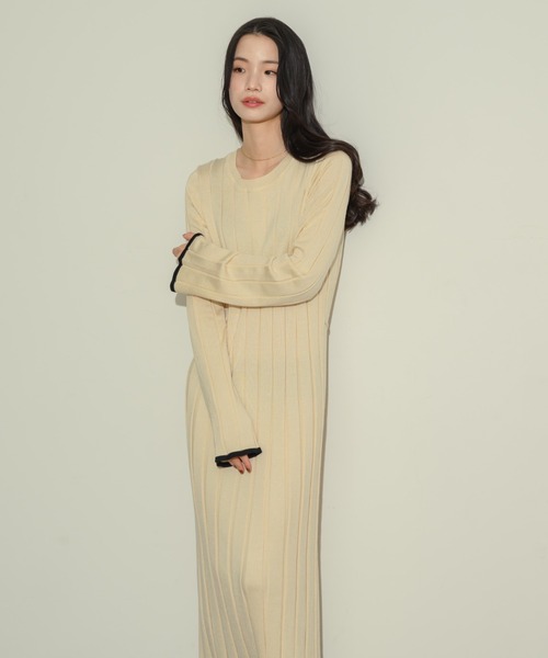 「NEUNA」 ニットワンピース FREE アイボリー レディース_画像7