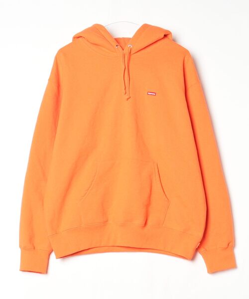 「Supreme」 ワンポイントプルオーバーパーカー M オレンジ メンズ