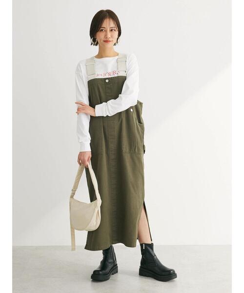 「Sugar spoon」 サロペットスカート FREE カーキ レディース_画像3