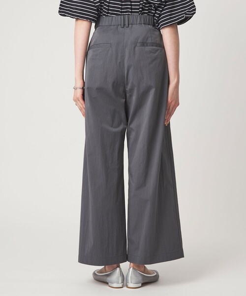 ワイドパンツ パンツ 「size SHORTあり」グロッシー ワイド パンツ レディースの画像