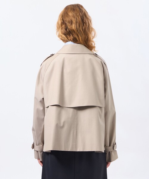 【美品】 マッキントッシュフィロソフィー ショート トレンチコート ブラウン ♪ MACKINTOSH PHILOSOPHY（マッキントッシュフィロソフィー） トレンチ