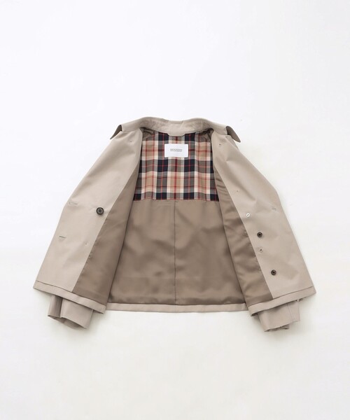 【美品】 マッキントッシュフィロソフィー ショート トレンチコート ブラウン ♪ MACKINTOSH PHILOSOPHY（マッキントッシュフィロソフィー） トレンチ