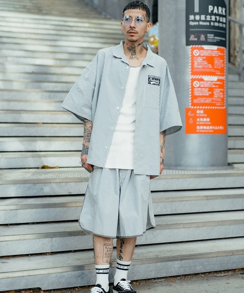 「Subciety」 半袖シャツ MEDIUM ブラック メンズ_画像4