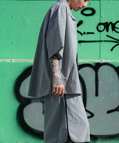 「Subciety」 半袖シャツ MEDIUM ブラック メンズ_画像8